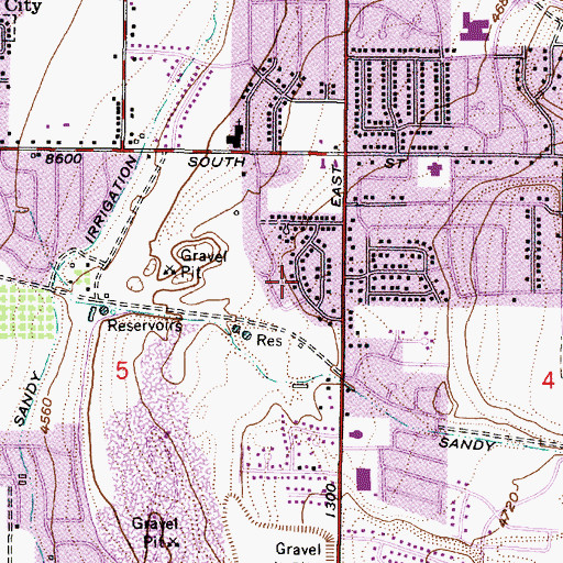 Topographic Map of Schneiter, UT