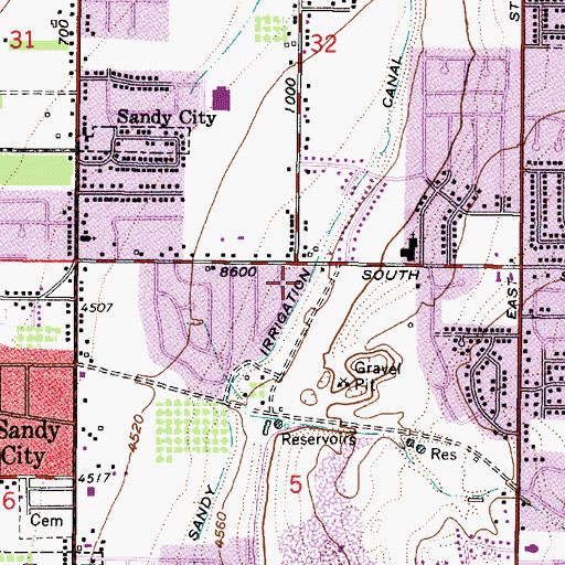 Topographic Map of Watson, UT