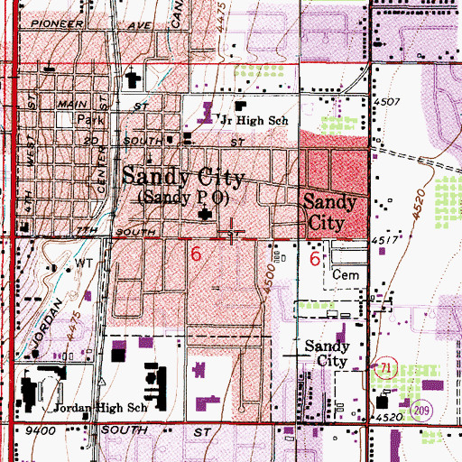 Topographic Map of Brentmar Circle, UT