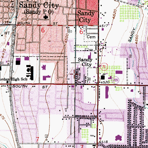 Topographic Map of Del Ruby, UT
