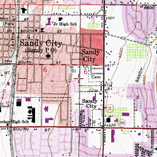 Topographic Map of Mayfield, UT