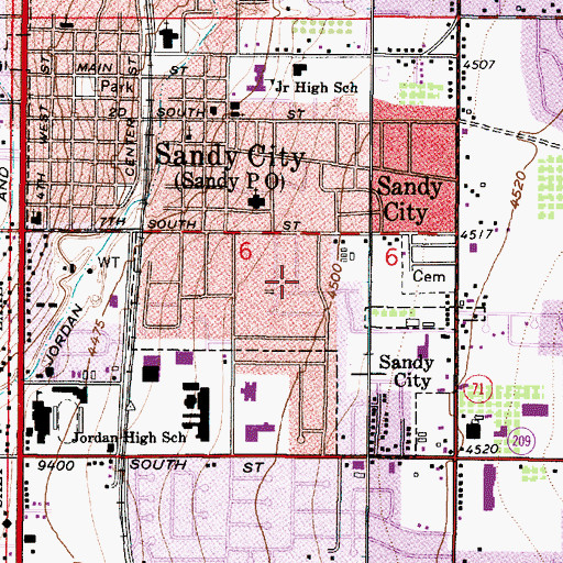 Topographic Map of Southland Acres, UT