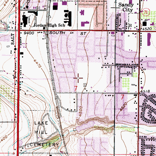 Topographic Map of David Street, UT