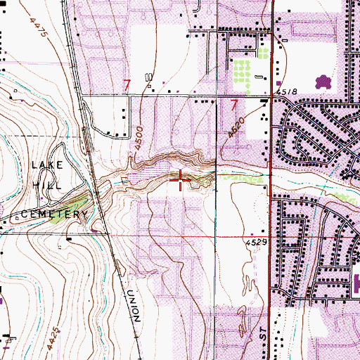 Topographic Map of Dry Creek, UT