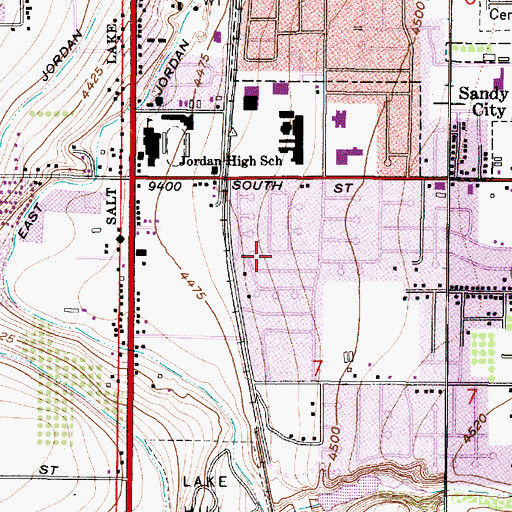 Topographic Map of Goldcrest, UT