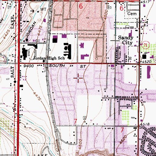 Topographic Map of Heritage Villa, UT