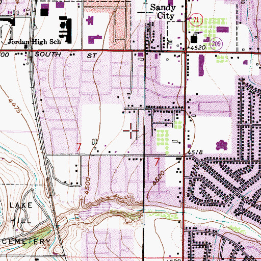 Topographic Map of Sandy Heights, UT