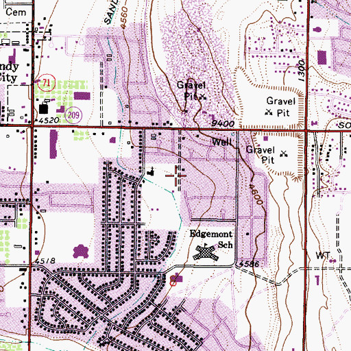 Topographic Map of Wright, UT