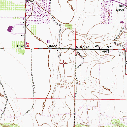 Topographic Map of Falconhurst, UT