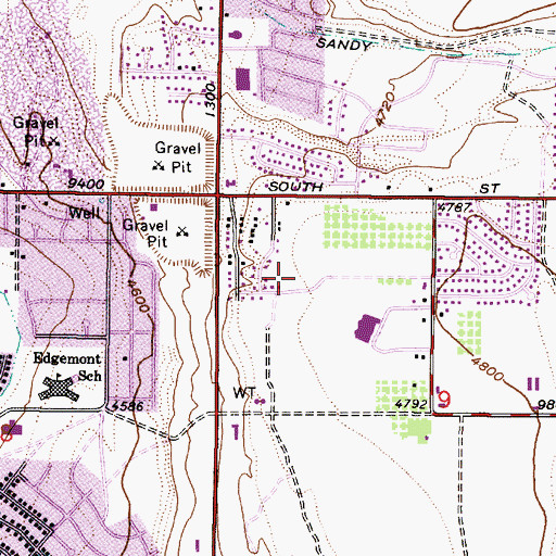 Topographic Map of Mount Jordan Mesa, UT