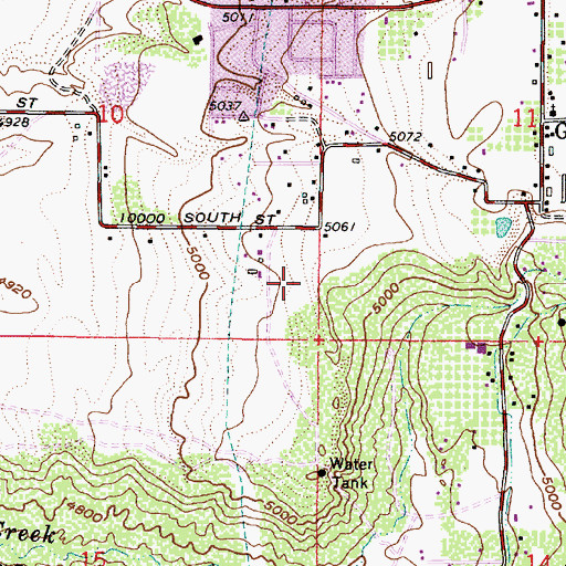 Topographic Map of Altavilla Estates, UT