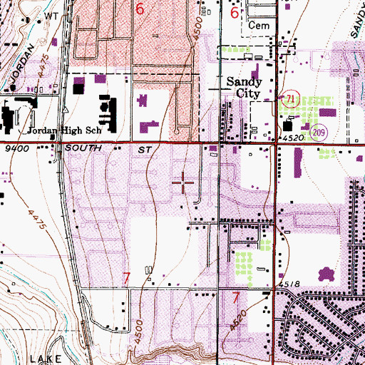 Topographic Map of American Villa, UT