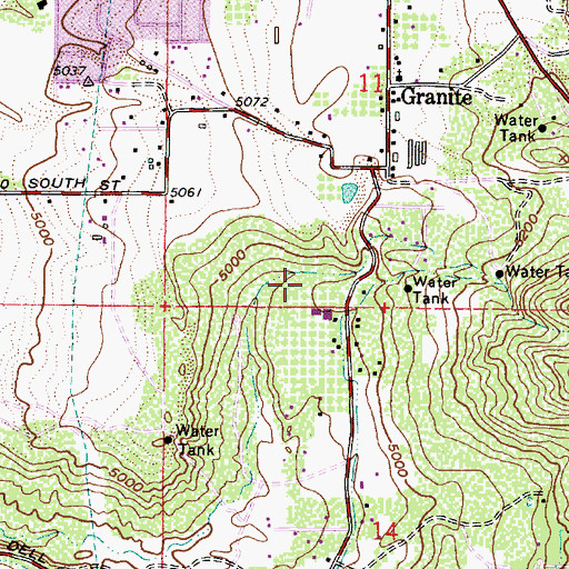 Topographic Map of Dimple Dell Lane, UT