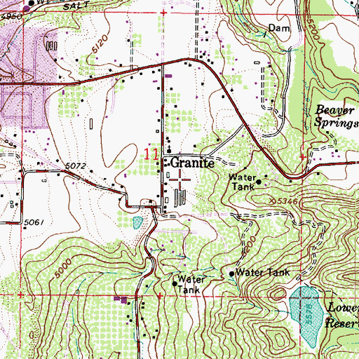 Topographic Map of Fur Hollow, UT