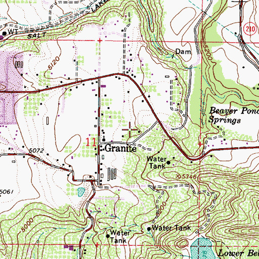 Topographic Map of Willow Glen, UT