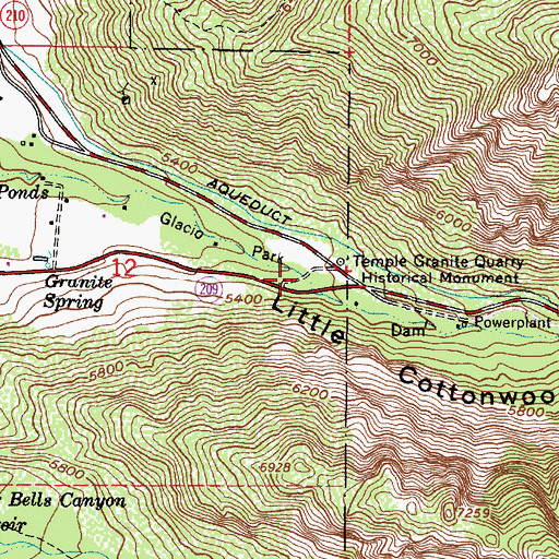 Topographic Map of Glacio Park, UT