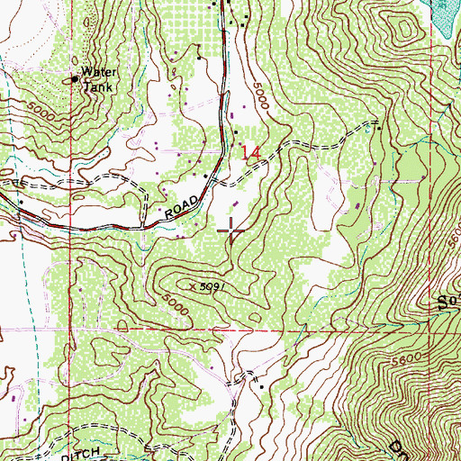 Topographic Map of Autumn Hills, UT