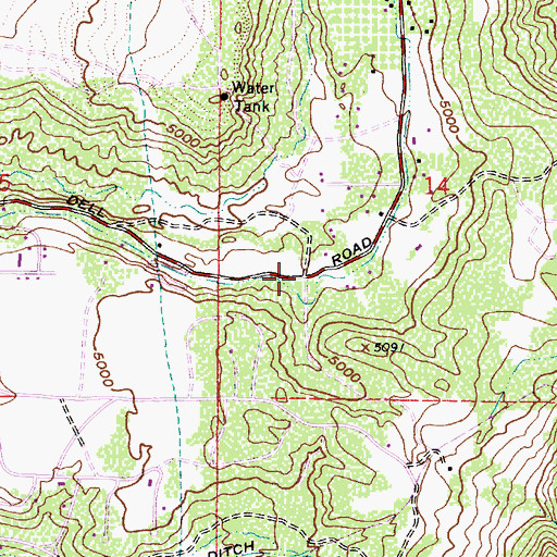 Topographic Map of Dimple Dell Oaks, UT