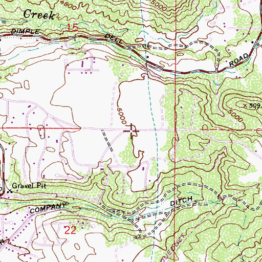 Topographic Map of Pepperwood, UT