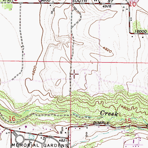 Topographic Map of Ashley Park, UT