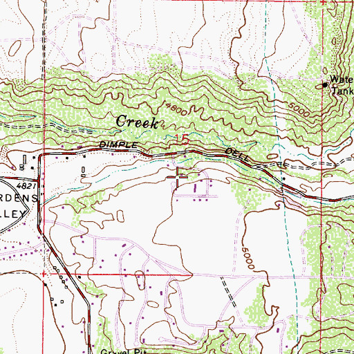 Topographic Map of Dimple Dell Ranchettes, UT