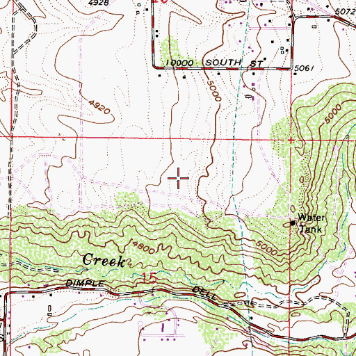 Topographic Map of Dimple Dell Village, UT