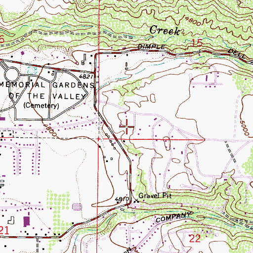 Topographic Map of La Rae Estates, UT