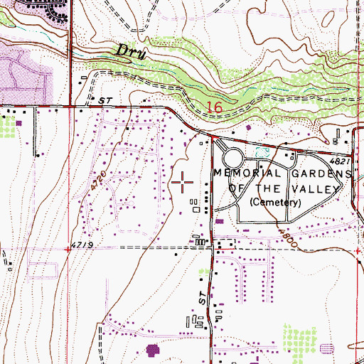 Topographic Map of Cobblestone Village, UT