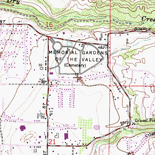 Topographic Map of Dimple Dell Heights, UT