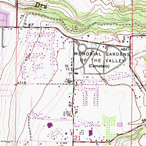 Topographic Map of Stagg, UT