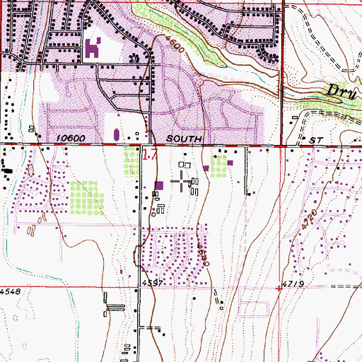 Topographic Map of Sprucewood, UT