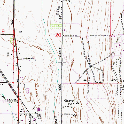 Topographic Map of Ridge View Estates, UT