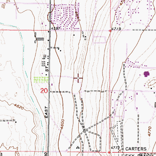 Topographic Map of Silver Ridge, UT