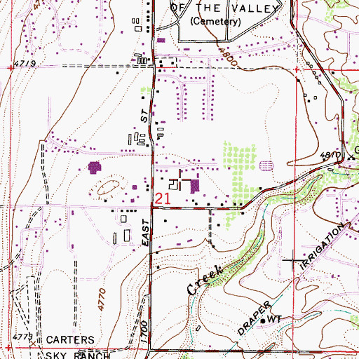 Topographic Map of Crescent Highlands, UT