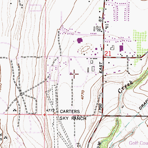 Topographic Map of Farley Acres, UT