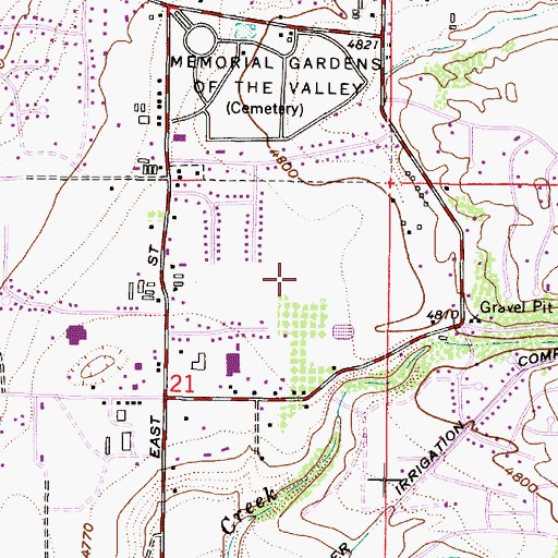Topographic Map of Foxmoor, UT