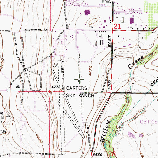 Topographic Map of Hidden Valley Estates, UT