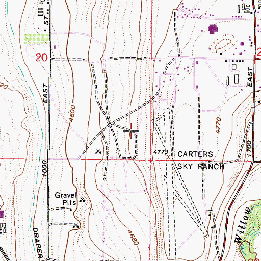Topographic Map of Ridge Point, UT