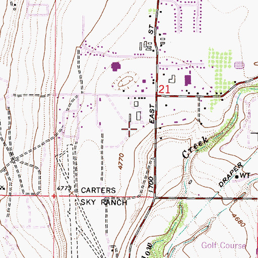 Topographic Map of Jordan Point, UT