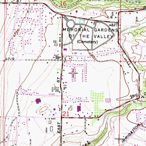 Topographic Map of Meadow Cove, UT
