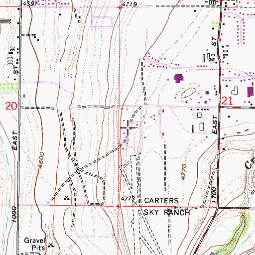Topographic Map of Mount Majestic Acres, UT