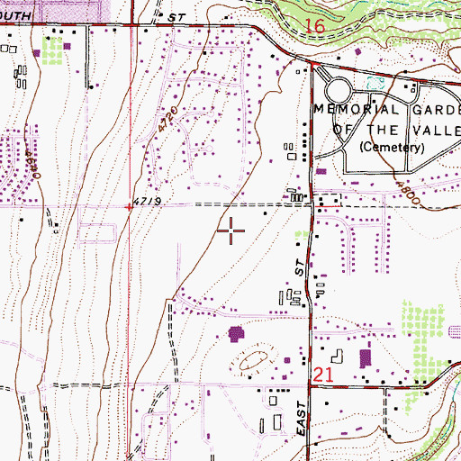 Topographic Map of Robinson Square, UT