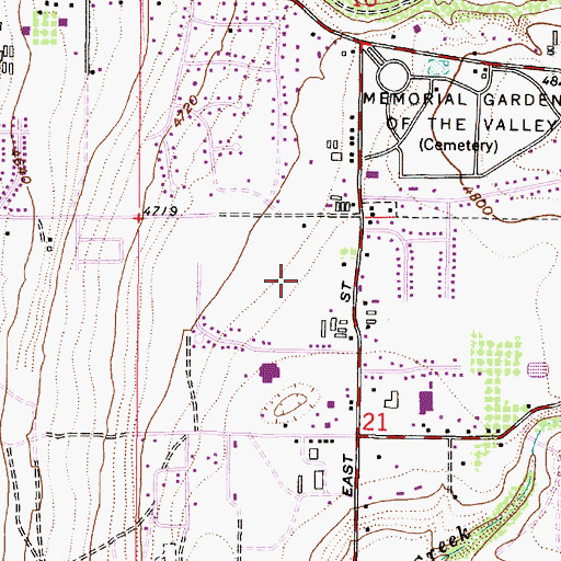 Topographic Map of Taylor Estates, UT