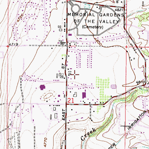 Topographic Map of Teakwood, UT