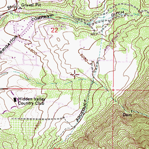 Topographic Map of Canyon Oak Village, UT