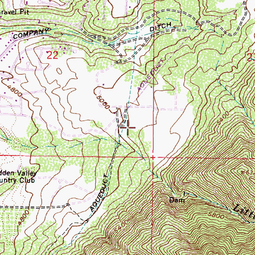 Topographic Map of Highlands of Hidden Valley, UT