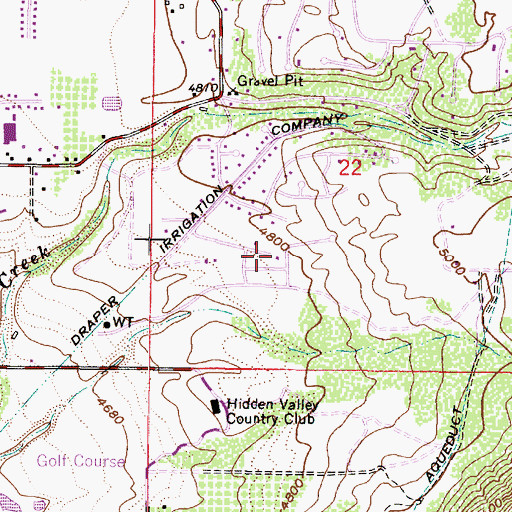 Topographic Map of Meadowlark, UT