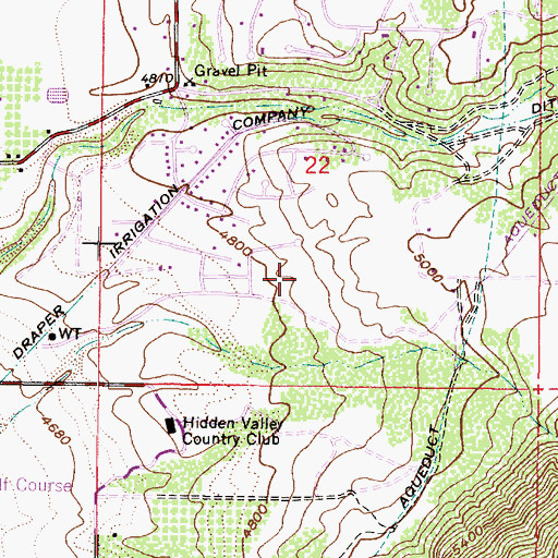 Topographic Map of Summerhill Village, UT