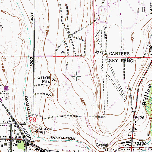 Topographic Map of Shadow Ridge, UT