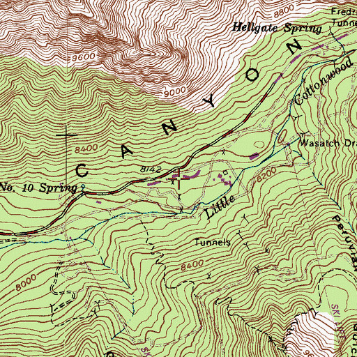 Topographic Map of Lodge at Snowbird, UT